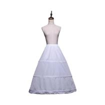 Saia De Baile Branca Com 3 Aros, Saia Longa De Crinolina, Acessórios Para Vestido Floral