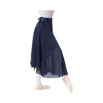 Saia De Ballet Longa Em Chiffon Preto Para Mulheres, Ajustável Com Laço, Saia De Dança