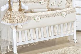 Saia de Berço Ponto Palito Padrão Americano - Piquet Palha