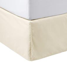 Saia de cama Amazon Basics Leve Plissada Queen Beige
