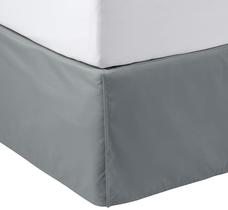 Saia de cama Amazon Basics Leve Plissada Queen Grey