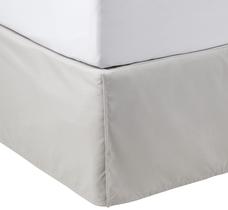 Saia de cama Amazon Basics Leve Plissada Queen Grey