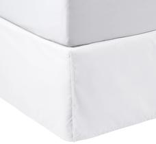 Saia de cama Amazon Basics Leve Plissada Queen White