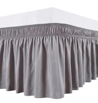 Saia de cama Biscaynebay Wrap Around Queen 15 cm Drop Silver Grey