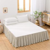 Saia de cama BISELINA de linho francês de 14 polegadas Drop King Size Saia de cama BISELINA de linho francês de 14 polegadas Drop King Size