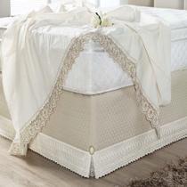 Saia De Cama Box Super King Paris Detalhe Em Lese Cinza