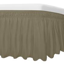 Saia de cama fácil de usar para cama de solteiro/casal Drop Sand de 18 polegadas