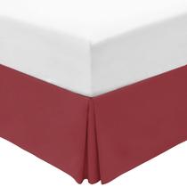 Saia de cama Mellanni Queen Size 38 cm, plissada, vermelha tijolo Saia de cama Mellanni Queen Size 38 cm, plissada, vermelha tijolo