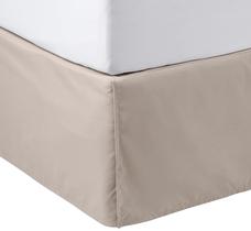 Saia de Cama Queen Amazon Basics - Leve e Plissada Taupe