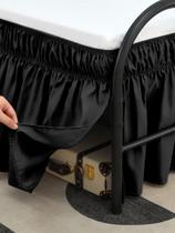 Saia de cama RIMELA Wrap Around preta em tamanho real de 30 cm