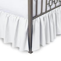 Saia de cama SHOPBEDDING branca king size de algodão suspenso de 21 polegadas