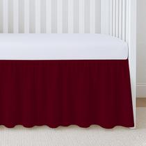 Saia de cama Silentnight Crib Ruffle Microfiber 71x132x36 cm Borgonha