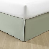 Saia de cama Stone Cottage King Size verde sólido 100% algodão Saia de cama Stone Cottage King Size verde sólido 100% algodão