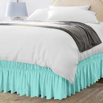 Saia de cama Utopia Bedding Elastic Queen Microfiber Spa Blue