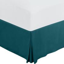 Saia de cama Utopia Bedding Full Quadruple Plissada Ruffle Teal