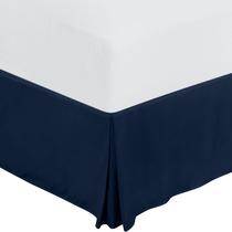 Saia de cama Utopia Bedding King Navy Blue Microfiber 40cm Drop