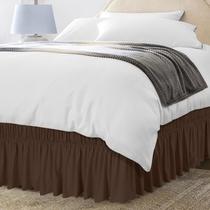 Saia de cama Utopia Bedding Queen 16" Drop Brown Elastic