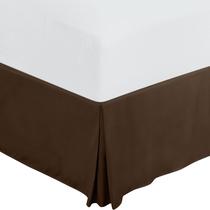Saia de cama Utopia Bedding Queen Brown Microfiber 40cm Drop