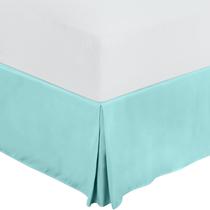 Saia de cama Utopia Bedding Queen Quádrupla Plissada Azul Saia de cama Utopia Bedding Queen Quádrupla Plissada Azul