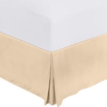 Saia de cama Utopia Bedding Twin Soft Quádrupla Plissada Bege Saia de cama Utopia Bedding Twin Soft Quádrupla Plissada Bege