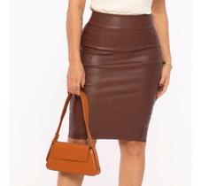 Saía de Couro Moda Evangélica MULHER BRASIL