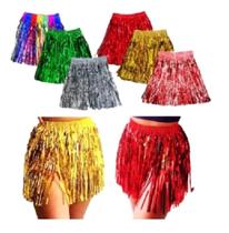 Saia de Fitas Metalizadas 40cm Carnaval Tam Unico elástica Saia de Fitas Metalizadas 40cm Carnaval Tam Unico elástica