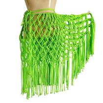Saia de Franjas em Macramê Verde