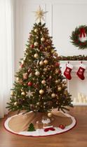 Saia De Juta Tapete Para Árvore De Natal Papai Noel 60 Cm Saia De Juta Tapete Para Árvore De Natal Papai Noel 60 Cm