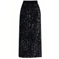 Saia de lantejoulas BETYFUL elástica de cintura alta com glitter para mulheres Saia de lantejoulas BETYFUL elástica de cintura alta com glitter para mulheres