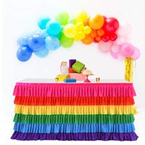 Saia de mesa Besutolife Rainbow Unicorn 427cm x 76cm Saia de mesa Besutolife Rainbow Unicorn 427cm x 76cm
