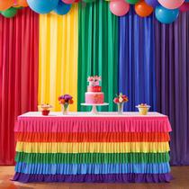 Saia de mesa Besutolife Unicorn Rainbow 275cm x 76cm Saia de mesa Besutolife Unicorn Rainbow 275cm x 76cm