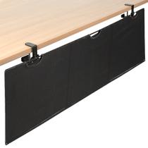 Saia de mesa Clamp-on Privacy and Cable Management 60 polegadas preta