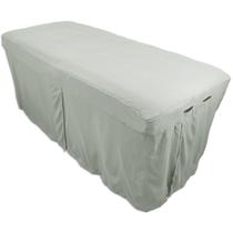 Saia de mesa de massagem, roupa corporal, microfibra, cinza mirage