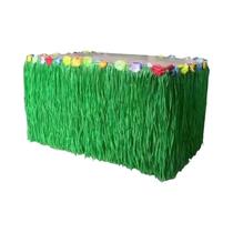 Saia De Mesa De Palha Tropical Havaiana Para Decoração De Festas, Casamentos E Aniversários