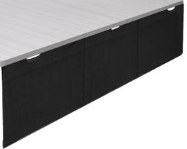 Saia de mesa VIVO DESK-SKIRT-71 preta 180cm com gerenciamento de cabos