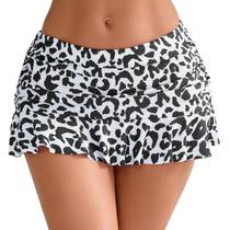 Saia de natação e calça de biquíni Halcurt Women Black Leopard L Saia de natação e calça de biquíni Halcurt Women Black Leopard L