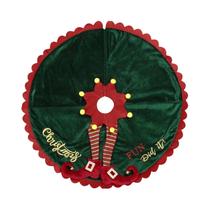 Saia De Natal Para Árvore De Natal Com Pernas De Elfo Em Vermelho E Verde, Decoração De Fim De Ano Saia De Natal Para Árvore De Natal Com Pernas De Elfo Em Vermelho E Verde, Decoração De Fim De Ano