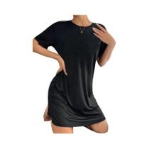 Saia De Pijama Feminina Respirável De Comprimento Médio, Vestido Curto Elegante Para Uso Doméstico