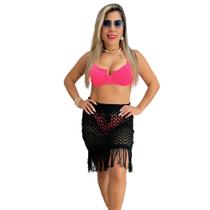 Saia de Praia Saida de Praia Franjinha Midi Saia de Praia Saida de Praia Franjinha Midi