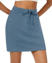 Saia de tênis Casly Lamiit Active Golf Skort feminina azul cinza L Saia de tênis Casly Lamiit Active Golf Skort feminina azul cinza L