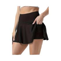 Saia De Tênis Plissada De Cintura Alta Para Mulheres, Secagem Rápida, Cor Sólida, Short Para Corrida Saia De Tênis Plissada De Cintura Alta Para Mulheres, Secagem Rápida, Cor Sólida, Short Para Corrida