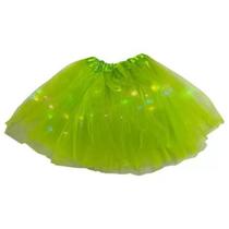 Saia De Tule Adulta Com Led Volumosa Para Fantasias Verde