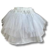 Saia De Tule Armação Saiote Infantil Vestido Unico 3 A 10