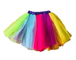 Saia de Tule colorida Elastico TamUnico Adulto Infantil 40cm - Festas Fantasia