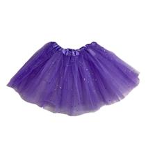 Saia De Tule Com Glitter Colorido 30cm Brilhante Carnaval
