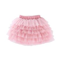 Saia De Tule De 6 Camadas Para Meninas, Cintura Elástica, Respirável, Saia De Verão Para