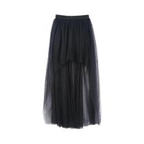 Saia De Tule Gótica Punk Com Cintura Elástica, Vestido Maxi De Rede Macia Para Cosplay De Halloween