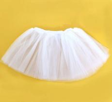 Saia de Tule Infantil Branco