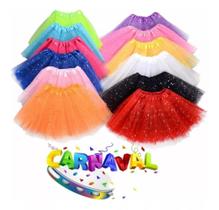 Saia De Tule Infantil Brilho Glitter Fantasia Carnaval 30 Cm Saia De Tule Infantil Brilho Glitter Fantasia Carnaval 30 Cm
