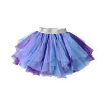 Saia De Tule Irregular Para Meninas, Saia Tutu De Princesa, Combinação De Cores, Roupas De Dança De